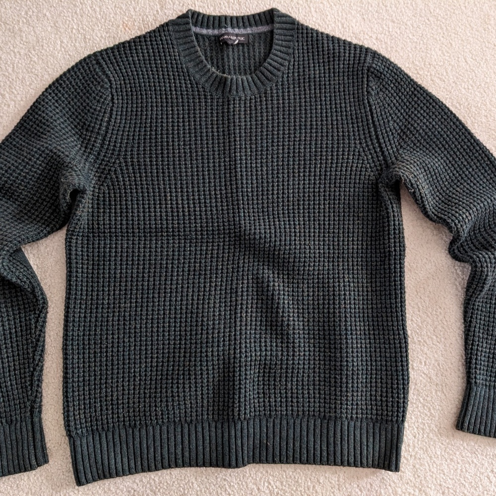 Green Banana Republic Waffle-Knit Sweater